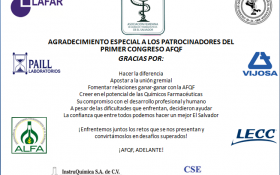 Agradecimiento a Patrocinadores 1er Congreso AFQF